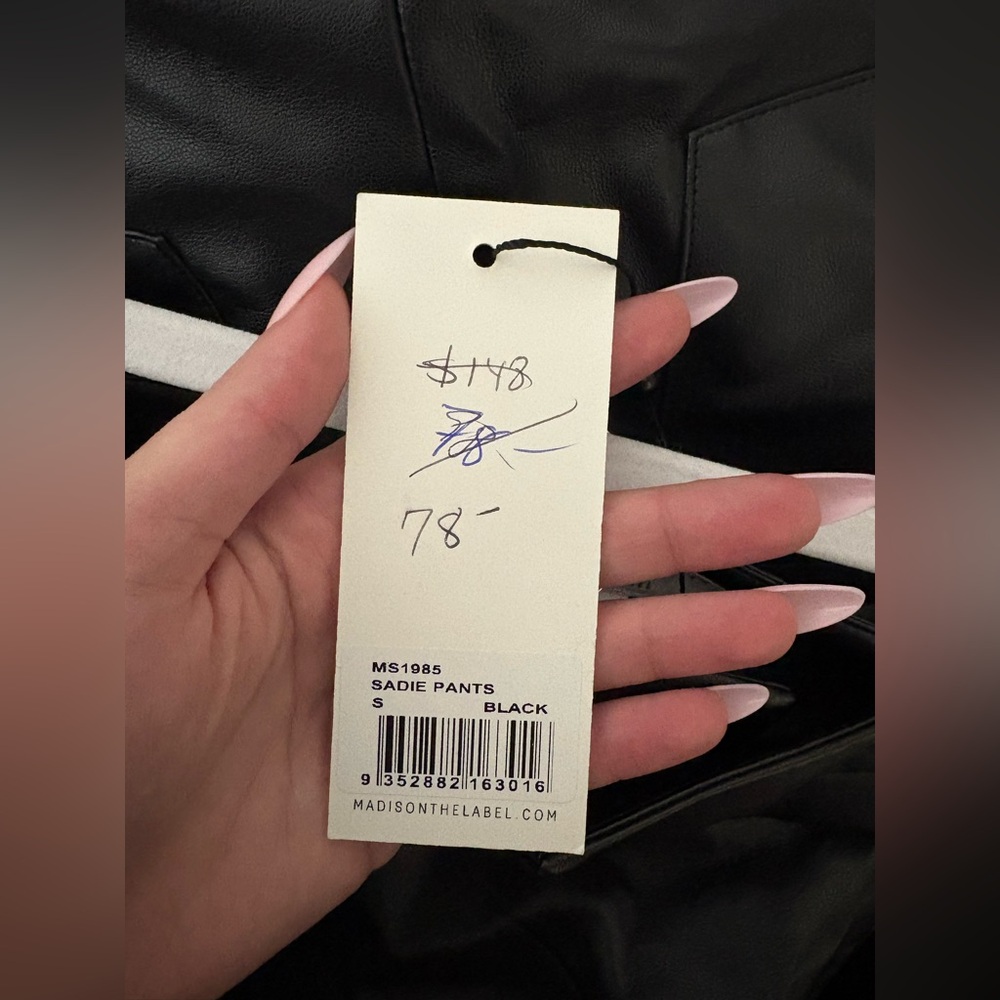 Brand new tags Black Leather Pants - Picture 15 of 16